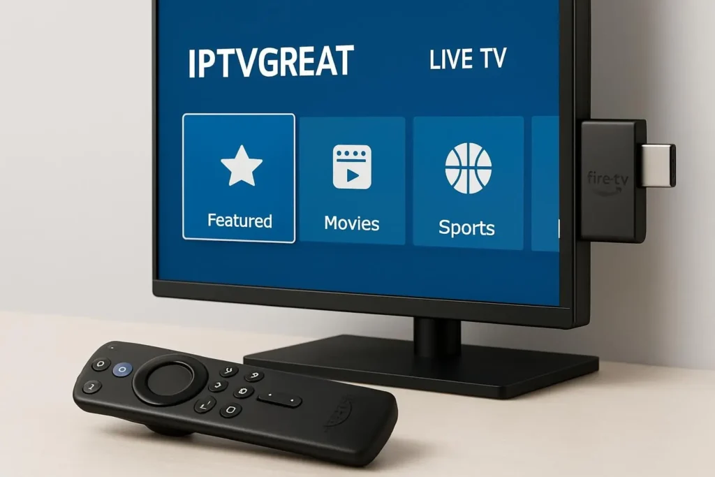 A visual guide showing the benefits of choosing IPTV GREAT in 2025, including 4K streaming, thousands of channels, and multi-device support.